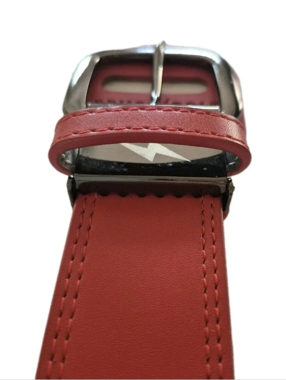 Bruce Bolt Youth Baseball Belt Red Altered Trimmed Fits Waist 20 - 22 Inches